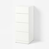 LASTARE Chest of 4 drawers, white, 40x42x100 cm