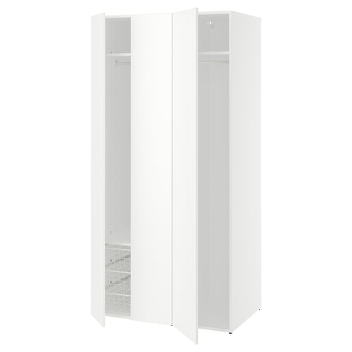 LASTARE Wardrobe combination, white, 100x62x201 cm