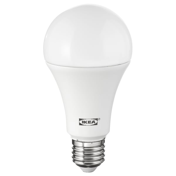 LEDARE LED Bulb E27 1600 Lumen Warm Dimming Globe Opal White IKEA