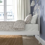 LEIRVIK Bed frame, white/Leirsund, 160x200 cm