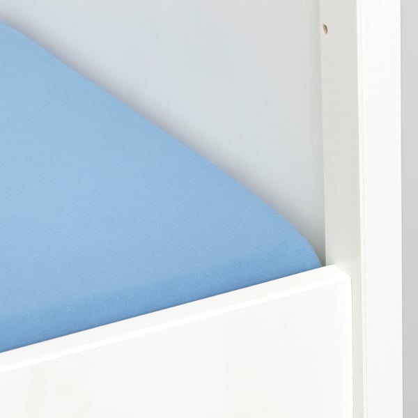 LEN Fitted sheet for cot, light blue, 60x120 cm