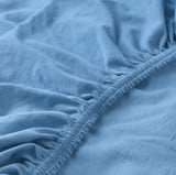 LEN Fitted sheet for cot, light blue, 60x120 cm
