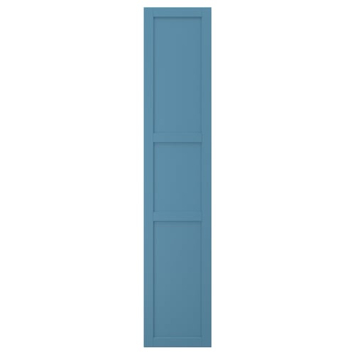 LERHYTTAN blue door, rectangular with wooden frame and veneer panels.