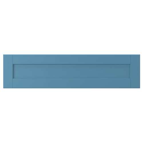 LERHYTTAN drawer front, turquoise, birch veneer, rectangular, traditional design.