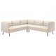 LILLEHEM Modular corner sofa, 4 seat, Vissle beige/metal