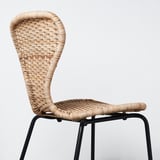 LISABO / ÄLVSTA Table and 4 chairs, black/rattan black, 105 cm