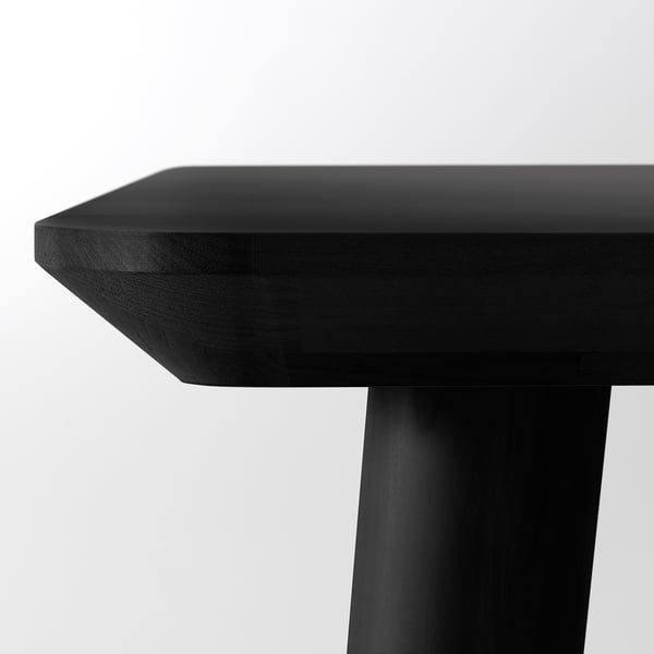 LISABO / ÄLVSTA Table and 6 chairs, black/rattan black, 200x78 cm