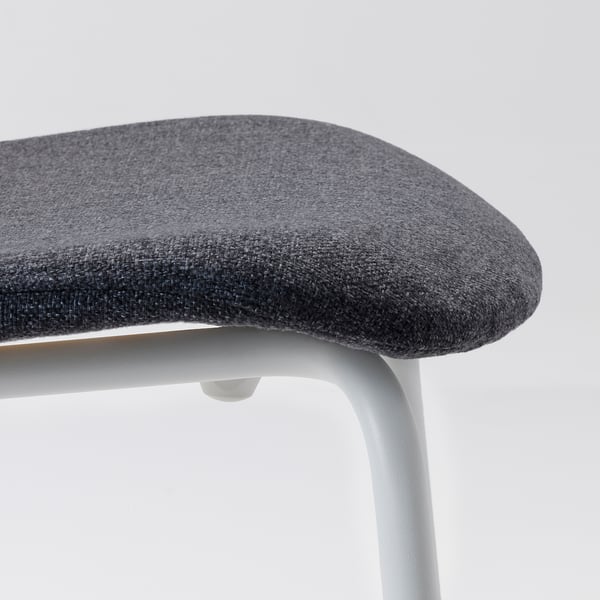 LISABO / KARLPETTER Table and 4 chairs, ash veneer/Gunnared medium grey white, 105 cm