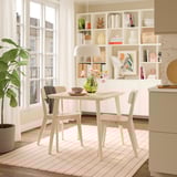 LISABO / LISABO Table and 2 chairs, ash veneer/ash veneer, 88 cm