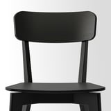 LISABO / LISABO Table and 4 chairs, ash veneer/black, 140x78 cm