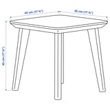 LISABO Side table, ash veneer, 45x45 cm