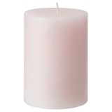 LUGNARE Scented pillar candle, Jasmine/pink, 30 hr