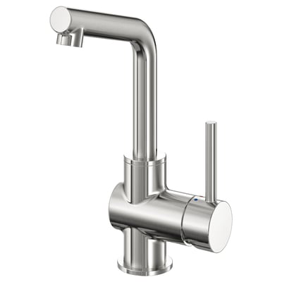 LUNDSKÄR Wash-basin mixer tap, stainless steel colour