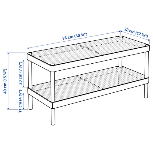 Illustration with measurements for the product: MACKAPÄR.