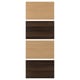 MEHAMN 4 panels for sliding door frame, dark brown oak effect/oak effect, 75x201 cm