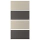Option: MEHAMN 4 panels for sliding door frame, dark grey/grey-beige, 100x201 cm