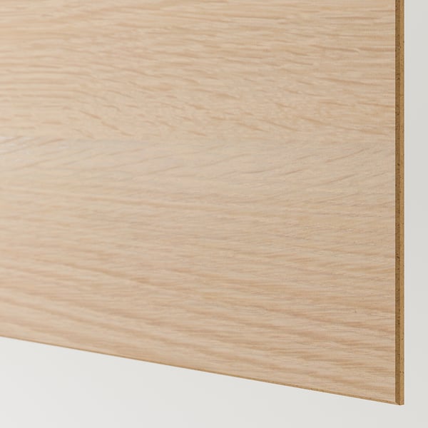 MEHAMN 4 panels for sliding door frame, white stained oak effect/white, 100x236 cm