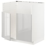 METOD Base cab f TALLSJÖN sink, white/Ringhult light grey, 80x60 cm