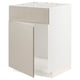 METOD Base cabinet f sink w door/front, white/Stensund beige, 60x60 cm