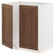 METOD Base cabinet for sink + 2 doors, white Enköping/brown walnut effect, 80x60 cm