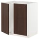 METOD Base cabinet for sink + 2 doors, white/Sinarp brown, 80x60 cm