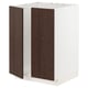 METOD Base cabinet for sink + 2 doors, white/Sinarp brown, 60x60 cm