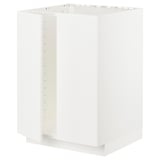 METOD Base cabinet for sink + 2 doors, white/Veddinge white, 60x60 cm