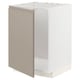 METOD Base cabinet for sink, white/Upplöv matt dark beige, 60x60 cm