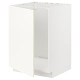 METOD Base cabinet for sink, white/Vallstena white, 60x60 cm
