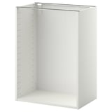 White ikea METOD base cabinet, rectangular with adjustable shelves.