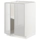 Option: METOD Base cabinet with shelves/2 doors, white/Ringhult light grey, 60x60 cm