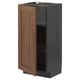 IKEA METOD kitchen cabinet: walnut foil, dark grey, rectangular with single door.