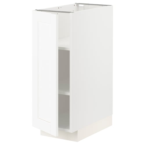 METOD white kitchen cabinet, rectangular, with adjustable shelves, plain design.