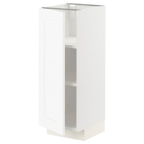 METOD white cabinet, classic design, adjustable shelves.