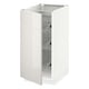 Option: METOD Base cabinet with wire baskets, white/Ringhult light grey, 40x60 cm