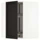 METOD Corner wall cabinet with carousel, white/Lerhyttan black stained, 68x80 cm