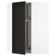 METOD Corner wall cabinet with carousel, white/Lerhyttan black stained, 68x100 cm
