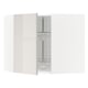 METOD Corner wall cabinet with carousel, white/Ringhult light grey, 68x60 cm