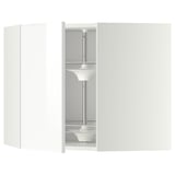 METOD Corner wall cabinet with carousel, white/Ringhult white, 68x60 cm