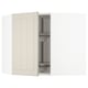 METOD Corner wall cabinet with carousel, white/Stensund beige, 68x60 cm