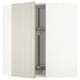 Option: METOD Corner wall cabinet with carousel, white/Stensund beige, 68x80 cm