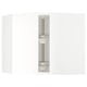 METOD Corner wall cabinet with carousel, white/Vallstena white, 68x60 cm