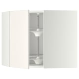 METOD Corner wall cabinet with carousel, white/Veddinge white, 68x60 cm
