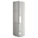 METOD High cab f fridge/freezer w 2 doors, white/Bodbyn grey, 60x60x220 cm