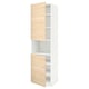 METOD High cab f micro w 2 doors/shelves, white/Askersund light ash effect, 60x60x220 cm