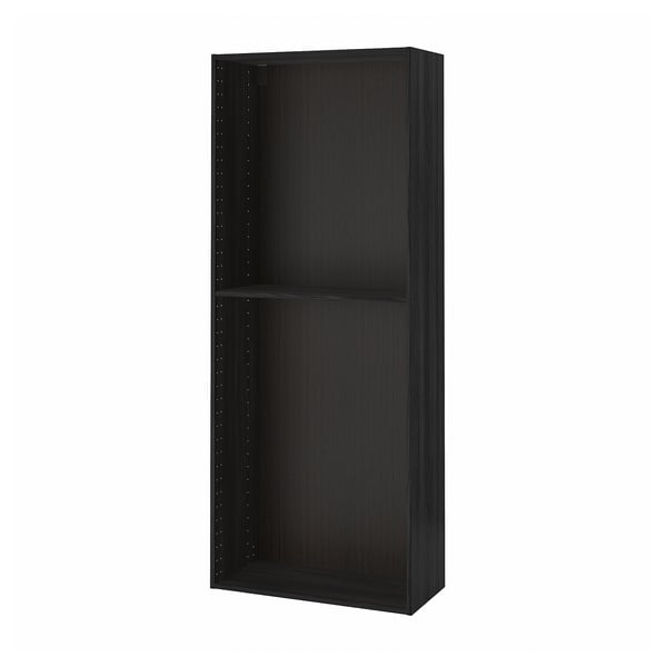 A black METOD kitchen cabinet with single shelf, sleek & modern.