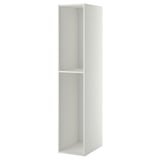 White METOD kitchen cabinet, tall, one shelf, adjustable shelving.