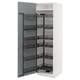 METOD kitchen cabinet with pull-out shelves, white and grey-blue, modern design.