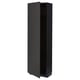 Depicts a tall, black METOD kitchen cabinet with a modern design and adjustable shelves.