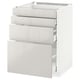 METOD / MAXIMERA Base cab 4 frnts/4 drawers, white/Ringhult light grey, 60x60 cm